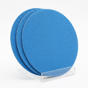 Disque de ponçage céramique Fortunebrasive 5 pouces sans trou, grain 60-800, auto-agrippant, <span class=keywords><strong>bleu</strong></span>, pour ponçage à sec et finition de carrosserie automobile en métal - Product Image 1
