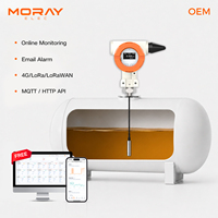 Capteur de niveau d'eau sans fil Moray ME6001D 4G LoRaWAN MQTT avec écran OLED haute précision pour station de traitement des eaux