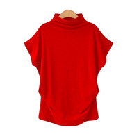 T-shirt sportif court à col montant et manches courtes pour femmes grandes tailles, style européen et américain, transfrontalier