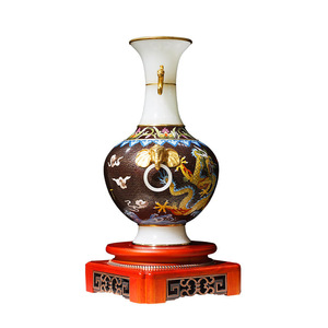 Jarrón de Cerámica con Esmalte Cloisonné Hecho a Mano, Base de Cobre, Motivo Artístico, Decoración para el Hogar, Regalo de Alta Gama, Decoración de Mesa para Pascua u Oficina - Product Image 3