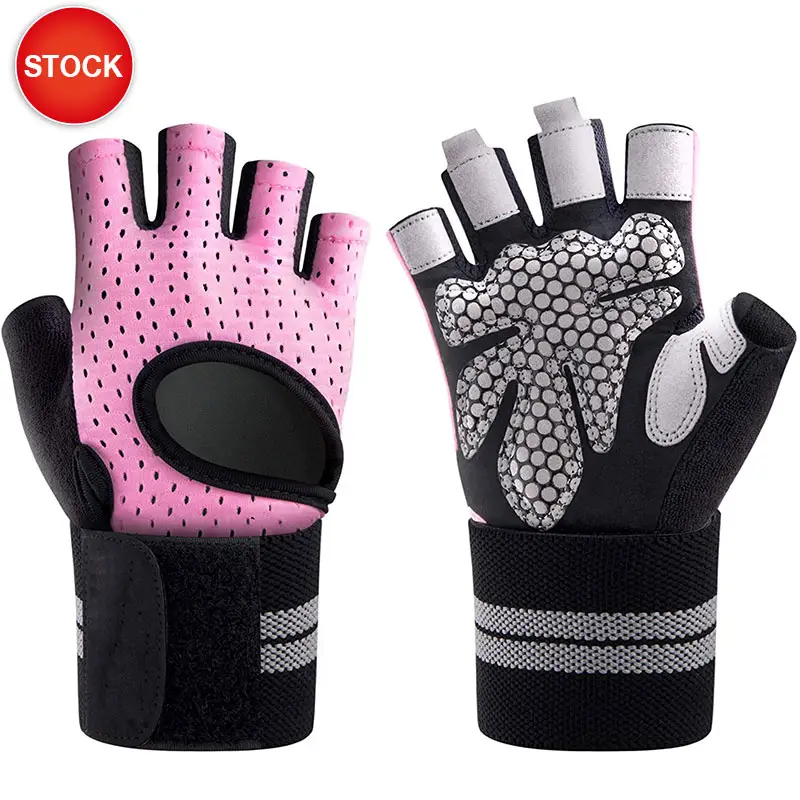 Exercise Training Custom Logo Sport Woman Pink Men Wrist Support Workout Gloves Hand Fitness Gloves Weight Lifting Gym Gloves