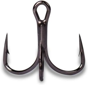 Hameçons triples renforcés 6X pour la pêche en mer, en acier à haute teneur en carbone, résistants à l'eau salée - Product Image 1
