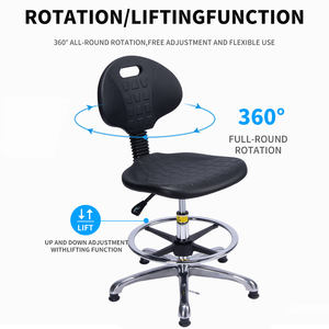 <span class=keywords><strong>Tabouret</strong></span> de bar de laboratoire rond pivotant à hauteur réglable en plastique ESD <span class=keywords><strong>sur</strong></span> roues pour laboratoire et <span class=keywords><strong>atelier</strong></span> de sciences de l'école hospitalière - Product Image 5