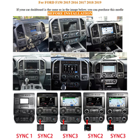 Écrans tactiles F150 Carplay 4G WIFI Cartes de navigation pour Ford F 150 Radio de style Tesla Conserver l'audio OEM SYNC d'origine Caméra