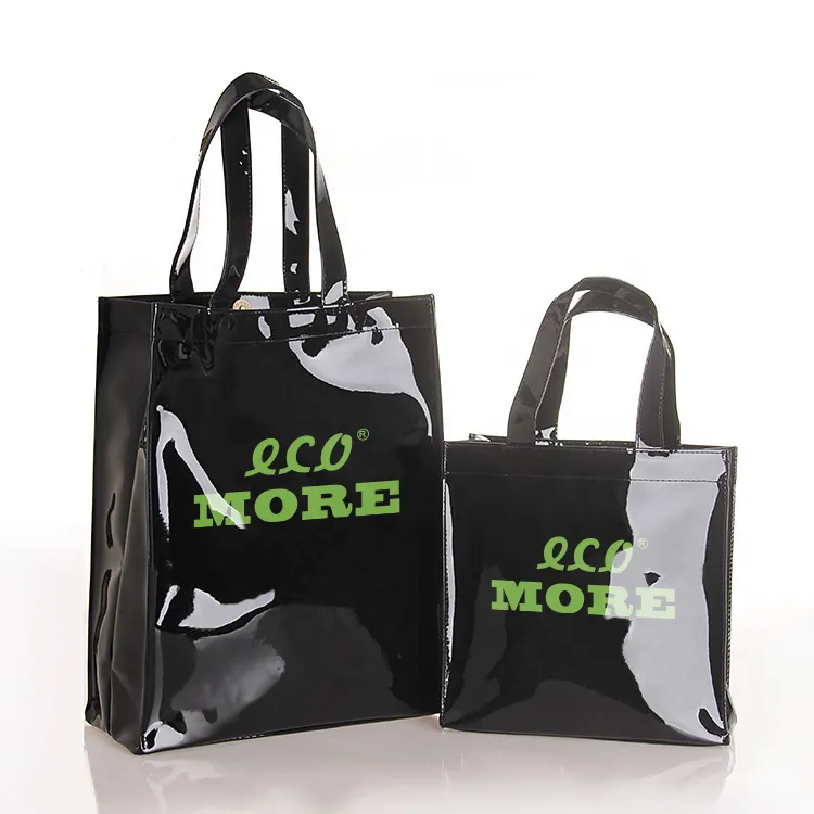 Ecológico logotipo personalizado moda barata sostenible reciclado impermeable PVC RPET bolsa de mano