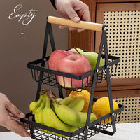 Cesta Triangular Multifuncional de Mano, Estante de Almacenamiento de Múltiples Niveles para Frutas, Aperitivos, Cocina y Sala de Estar
