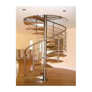 ACE merdiven Modern prefabrik lamine cam tasarım Spiral merdiven açık zemin kaplaması