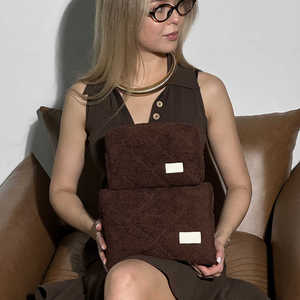Sac de rangement pour cosmétiques, maquillage, soins de la peau, voyage, en <span class=keywords><strong>tissu</strong></span> éponge <span class=keywords><strong>doux</strong></span>, avec fermeture éclair, design personnalisé, taille personnalisée - Product Image 3