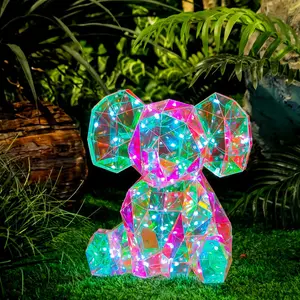 Shinning Laser 3D LED Lights elefante scultura regali imposta natale per le donne