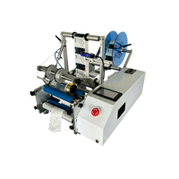 Machine d'étiquetage manuelle pour bouteilles de shampoing et de parfum en verre rondes et carrées, recto-verso, avec imprimante de date