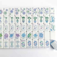 Venta al por mayor de fábrica: Juego de Mahjong americano de lujo moderno y portátil de 4 capas con 160 fichas acrílicas grabadas