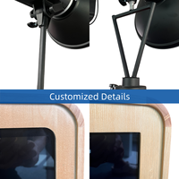Cabina de Fotos Vintage de Madera Sólida con Pantalla Táctil para Bodas, Cabina de Fotos DSLR con Soporte para Impresora