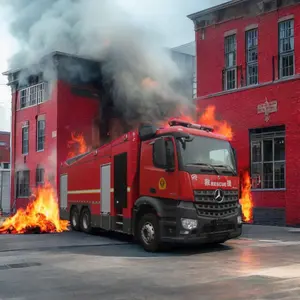 32-ton Foam Fire Truck With Mercedes Chassis