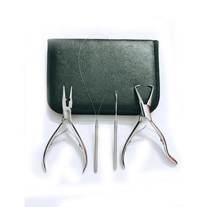 Kit d'outils professionnels d'extension de cheveux et de perles Micro Ring Jeu de pinces 4 pièces en acier inoxydable - Product Image 1