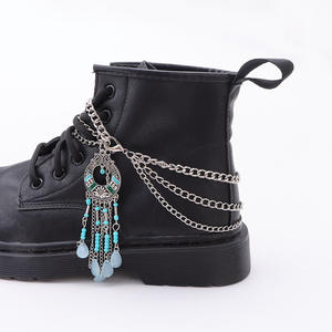 Cadena de Borlas para Zapatos, Colgante Metálico Multicapa, Adornos para Botas de Mujer, Otoño 2024, Origen Yiwu - Product Image 2