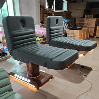 HICOMED Lit de massage électrique de grande taille Mobilier de salon de beauté à double contrôle Lit cosmétique pour cils Lit de beauté à levage électrique
