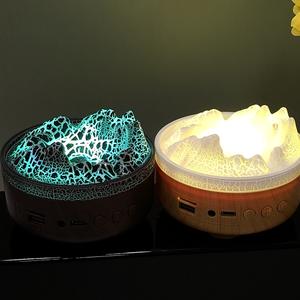 New Small <b>Wireless</b> Bluetooth Speaker Subwoofer Outdoor Portable Music Night <b>Light</b> Volcano Crack Night <b>Light</b> Speaker - Product Image 5