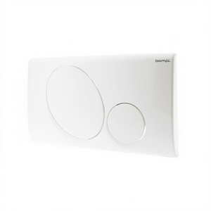 Bampi Plaque de commande à 2 boutons Mod VEGA Blanc pour bouton poussoir de toilette - Product Image 3