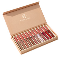 Base de Grossiste pour Brillant à Lèvres, Kit de Maquillage Personnalisé, Rouge à Lèvres Mat Longue Durée Anti-Transfert, Étiquette Privée