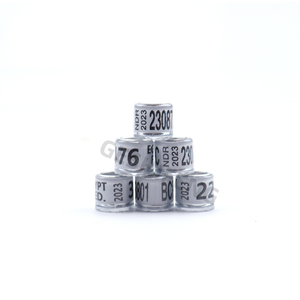 <span class=keywords><strong>Bague</strong></span> Pigeon 100 Pcs Vert 6Mm 7Mm 8X8Mm <span class=keywords><strong>Bague</strong></span> Pigeon Racing Avec Numéro de Téléphone Aluminium - Product Image 2