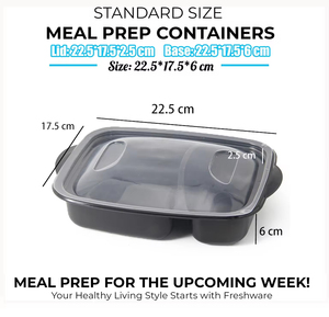 Conteneur alimentaire jetable rond pour gâteaux, boîte de rangement noire, à emporter, micro-ondable - Product Image 6