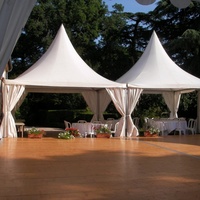Tente Pagode d'Exposition Robuste en Acier 3x3 3x6 10x10, Barnum Blanc, Chapiteau, Stand de Salon Professionnel