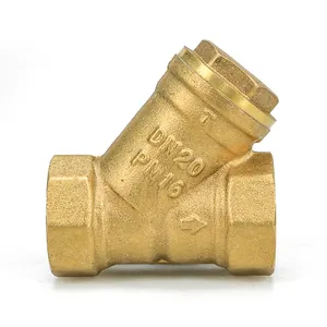 Brass Y Type Filter Valve Female Thread Strainer With Mesh Water Use