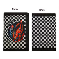 Dompet Lipat Tiga Anak Laki-Laki Logo Kustom Cetak Anime Bahan Poliester Tahan Lama Dompet Koin Kartun Anak dengan Tali Gantungan untuk Promosi Grosir