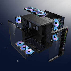 डेस्कटॉप गेमिंग पीसी केस समर्थन माइक्रो एटेक्स मदरबोर्ड 120mm rgb प्रशंसकों को टेम्पर्ड ग्लास एटेक्स पीसी केस - Product Image 6