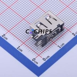 906-862A2028D10200 USB Connector Through hole Component (THT) Connector Type-A USB 2.0 Female Side Insert - Product Image 2