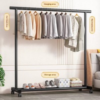 Porte-vêtements en métal écologique pour salon, chambre, salle de bain, utilisation intérieure, porte-vêtements sur roulettes, luxe moderne