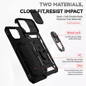 Accessori Protettivi per Lenti Fotocamera Smartphone 2in1, Custodia Antiurto con Supporto e Anello per Cellulare - Product Image 3