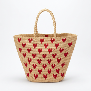 Bolso de hombro de rafia hecho a mano para mujer, con patrón geométrico, estilo bohemio, dos asas, parte superior abierta, para todas las estaciones, bolso de compras. - Product Image 1