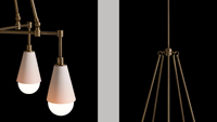 Lámpara colgante de latón Vintage XZ, estructuras cónicas Led Triangulares repetitivas, candelabro de comedor, colgante de luz, diseño de cocina