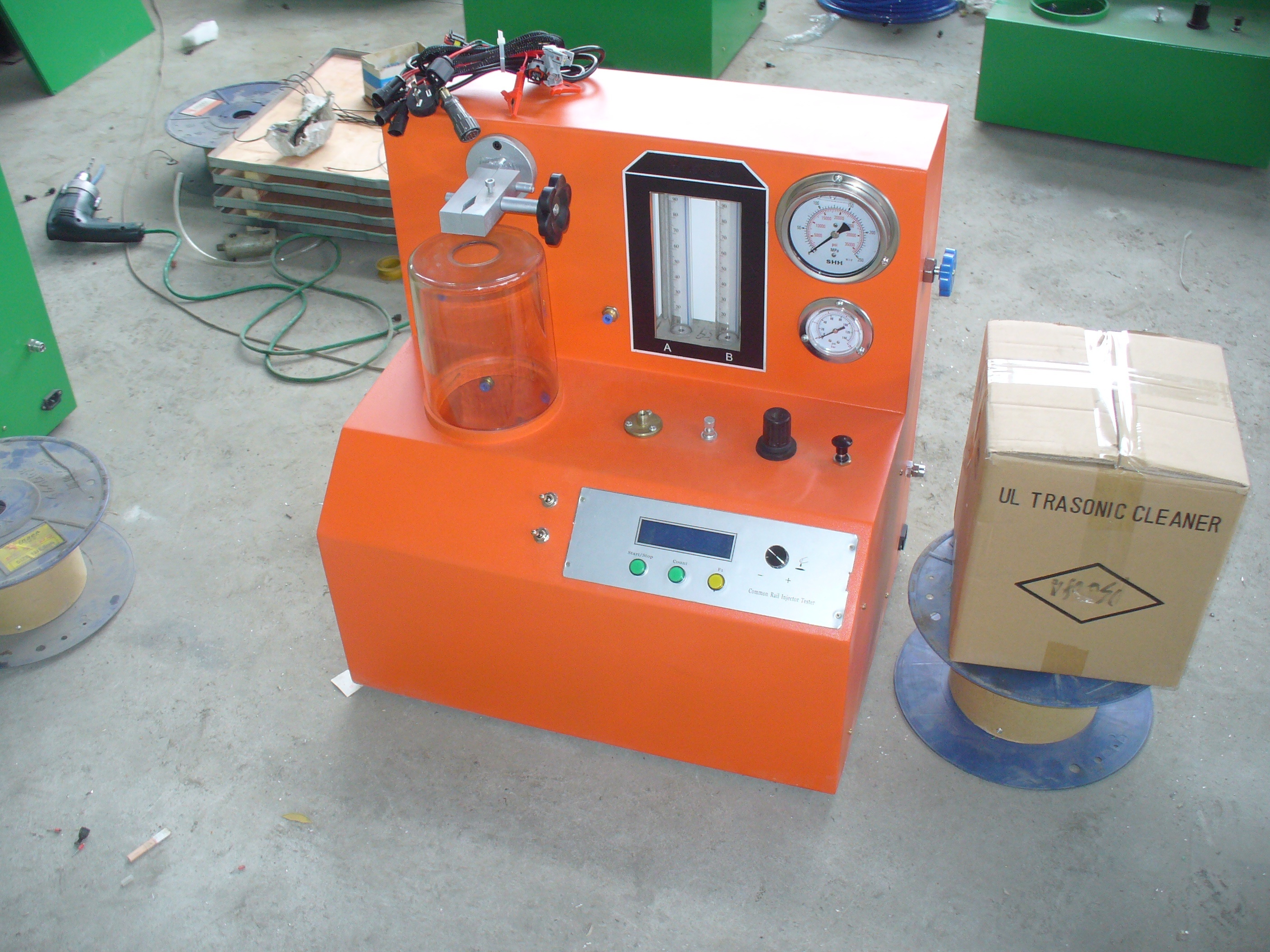 Automóvil de diagnóstico PQ1000 piezo y solenoide común carril inyector diesel limpio y de