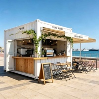 Kiosque Modulaire Portable Moderne en Panneaux Sandwich Préfabriqués pour Café, Hôtel et Boutique Commerciale sur la Plage