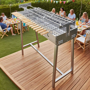 Parrilla de barbacoa de carbón de acero inoxidable portátil de tamaño pequeño estufa de barbacoa asada de estilo moderno para uso en el jardín - Product Image 6