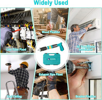 Pistola Clavadora de Concreto Industrial de Acero Inoxidable, Kit Completo con Repuestos, Grado Profesional
