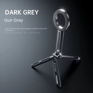 Support de tableau de bord pour téléphone portable, trépied flexible, pliable, magnétique, en alliage d'aluminium, hauteur réglable, déclencheur automatique, portable - Product Image 4