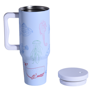 <span class=keywords><strong>Taza</strong></span> de Café de Acero Inoxidable Segura ODM/OEM de 40 oz/1200 ml, <span class=keywords><strong>Taza</strong></span> Aislada al Vacío de Doble Pared con Asa - Product Image 2