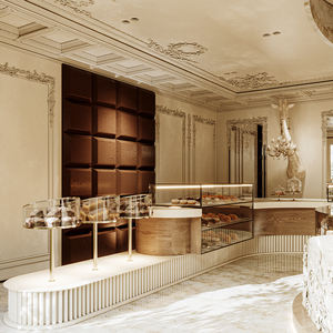 Centre commercial Boulangerie de luxe Design d'intérieur Dessert Boutique Mobilier Marbre Boulangerie Vitrine - Product Image 4