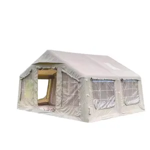 خيمة للتخييم في الهواء الطلق 13 م2 من غرفتين واحدة كثيفة ودافئة خيمة هوائية للشتاء والخريف