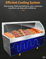 Hotel-Buffet-Speisenwärmer, Warmhaltevitrine für Speisen, beheizte Feinkostvitrine mit 4 Regalen für Restaurants