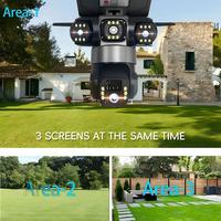 Lámpara Solar LED IP65 con Cámara de Vigilancia 100W-400W CCTV 4G WiFi para Exteriores