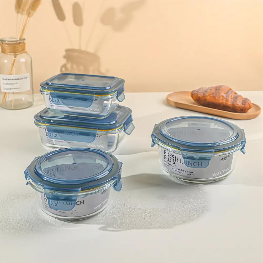 Glass Food Storage Containers with Lids,BPA Free & Leak Proof
