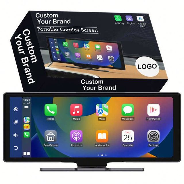 Portable Wireless Smart Car Play Touch Screen 10.26 Inch Wireless Carplay Screen with Reverse Camera for Toyota Volkswagen Ford