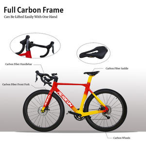 Venta Directa de Fábrica Bicicleta de Carretera de Fibra de Carbono Completa T700 Ciclo de Carreras para Hombre Bicicleta de Competición con Cuadro de Fibra de Carbono - Product Image 2