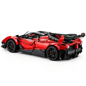Set di Blocchi da Costruzione Personalizzabile 1:8, 4058 Pezzi, <span class=keywords><strong>Modello</strong></span> di Auto Sportiva Tecnica Rossa in ABS, Giocattolo Puzzle Fai-da-Te, Regalo di Natale - Product Image 5