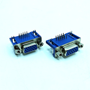 Conector de 9 posiciones de la serie <span class=keywords><strong>D</strong></span>, 2 filas, tipo R/A recto con material de contacto de latón para aplicaciones de PCB, macho a hembra - Product Image 4