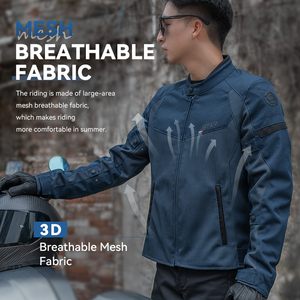 Veste de <span class=keywords><strong>moto</strong></span> pour <span class=keywords><strong>homme</strong></span> SFK, vêtements de <span class=keywords><strong>moto</strong></span> respirants en maille pour <span class=keywords><strong>l</strong></span>'été, vêtements de cyclisme avec protections corporelles CE, accessoires - Product Image 2